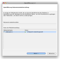 Erfolgreiche Dokumentwiederherstellung