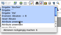 Historie ausgeführter Aktionen in OpenOffice