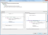 Vorschau der Refactoring-Operationen in Eclipse